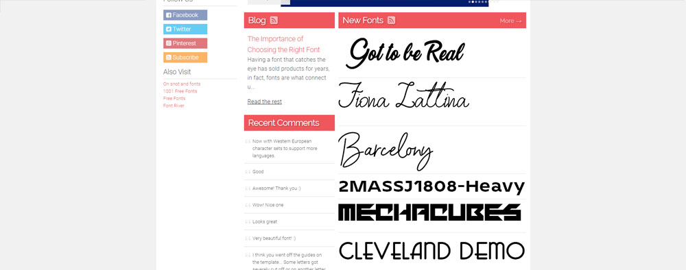 好看的英文字體收藏，再也不怕設(shè)計(jì)英文網(wǎng)站了！ 英文字體網(wǎng)站